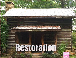 Historic Log Cabin Restoration  Aiken County,  South Carolina